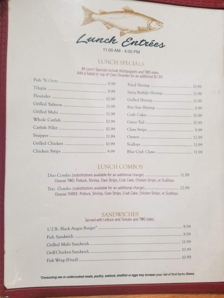 Crystal River Seafood - Jacksonville, FL menu_pic
