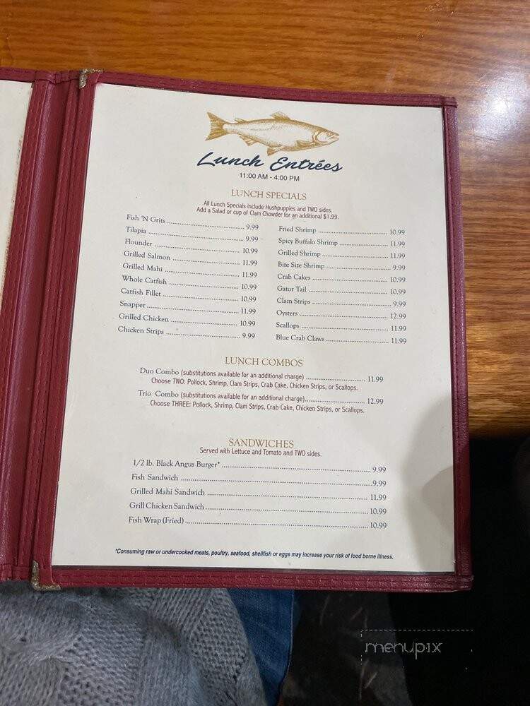 Crystal River Seafood - Jacksonville, FL menu_pic