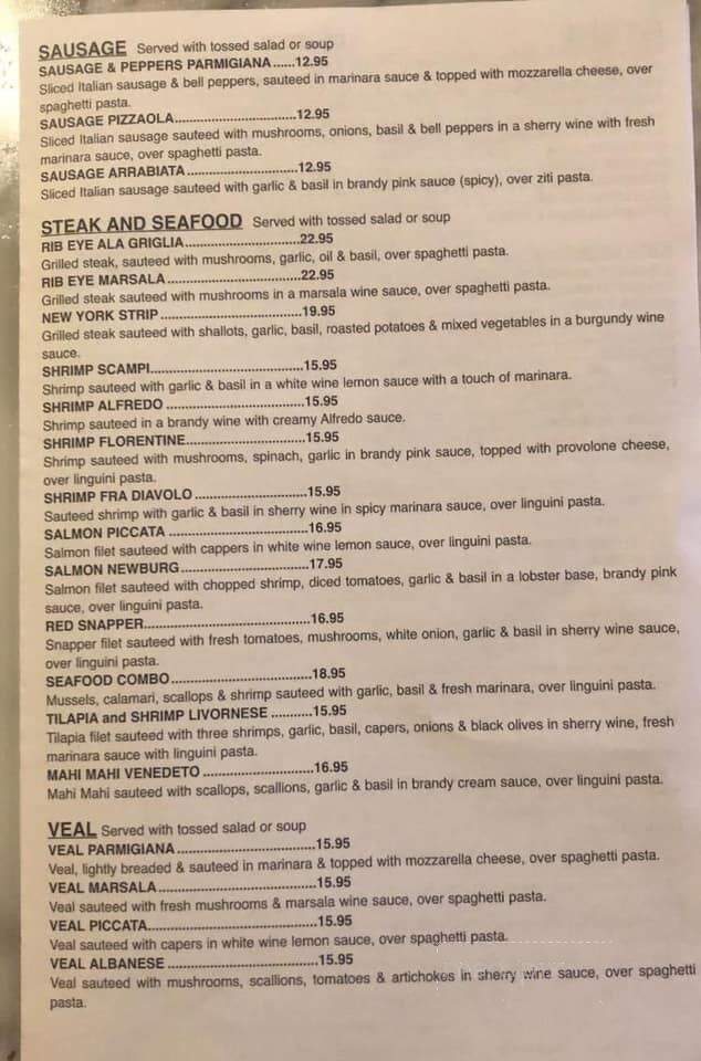 Portofino's Italian Restaurant and Pizza - Ankeny, IA menu_pic