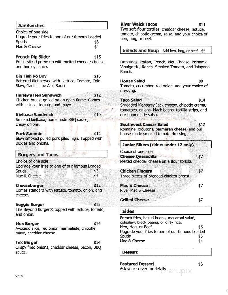 Riverwalck Saloon - Lehighton, PA menu_pic
