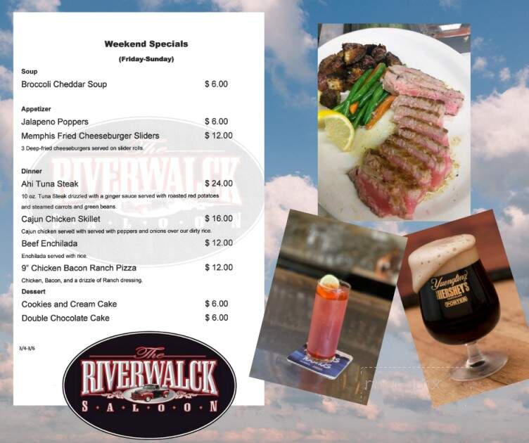 Riverwalck Saloon - Lehighton, PA menu_pic