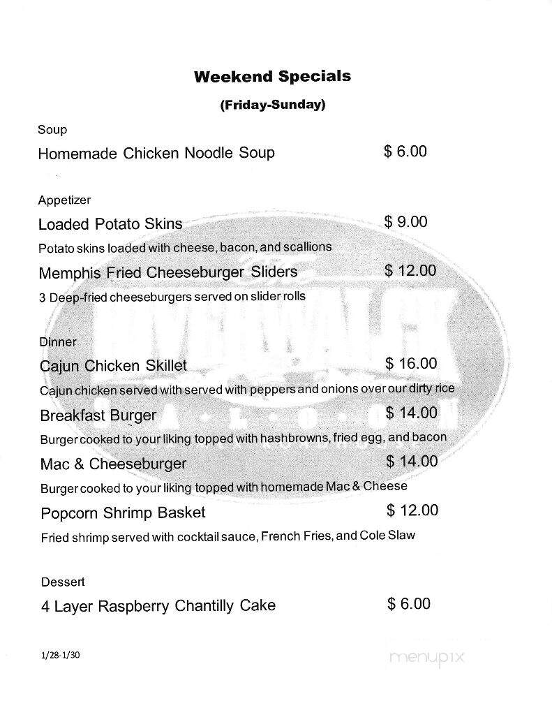 Riverwalck Saloon - Lehighton, PA menu_pic