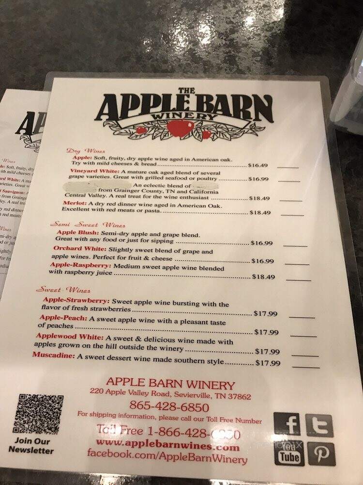 Apple Barn Winery - Sevierville, TN