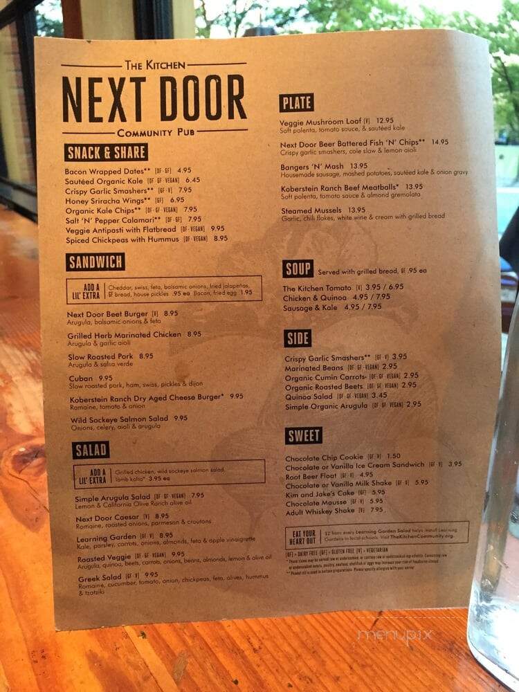 The Kitchen Next Door - Boulder, CO menu_pic