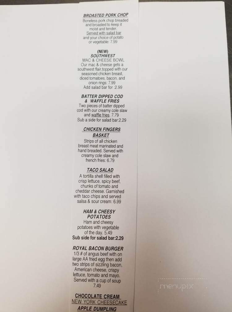 Richards Restaurant - Hartford City, IN menu_pic