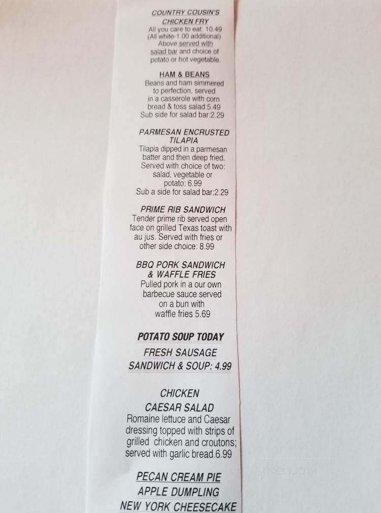 Richards Restaurant - Hartford City, IN menu_pic