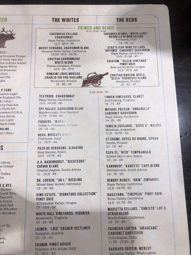 Brix & Vine - Baltimore, MD menu_pic