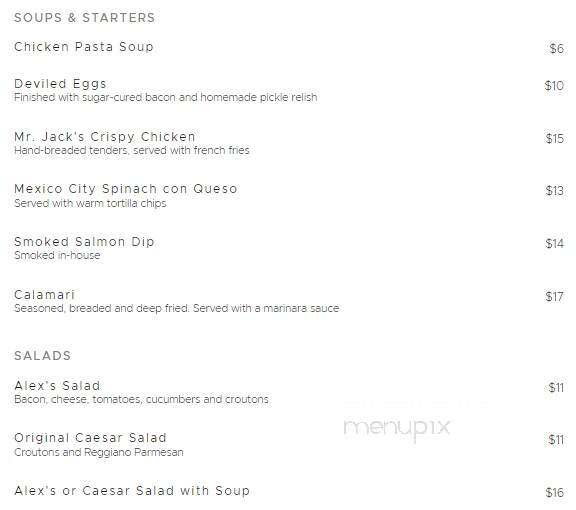 J. Alexander's - West Bloomfield, MI menu_pic