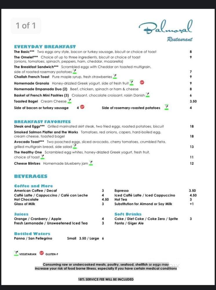 Bal Moral Restaurant - Bal Harbour, FL menu_pic