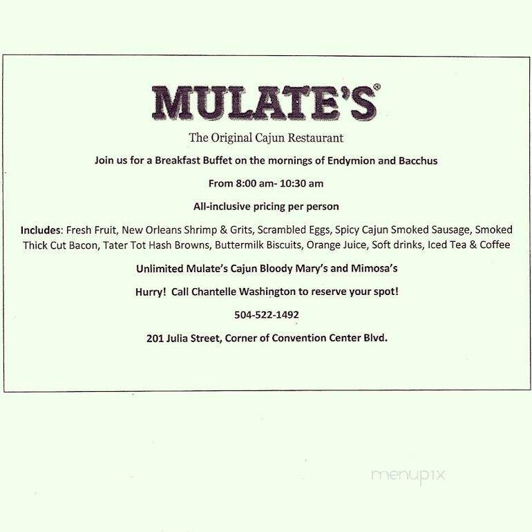 Mulates Cajun Restaurant - Breaux Bridge, LA