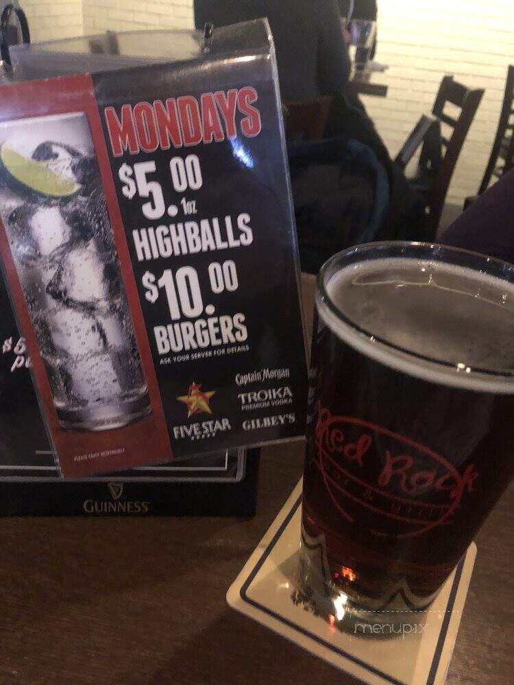 Red Rock Bar & Grill - Calgary, AB menu_pic