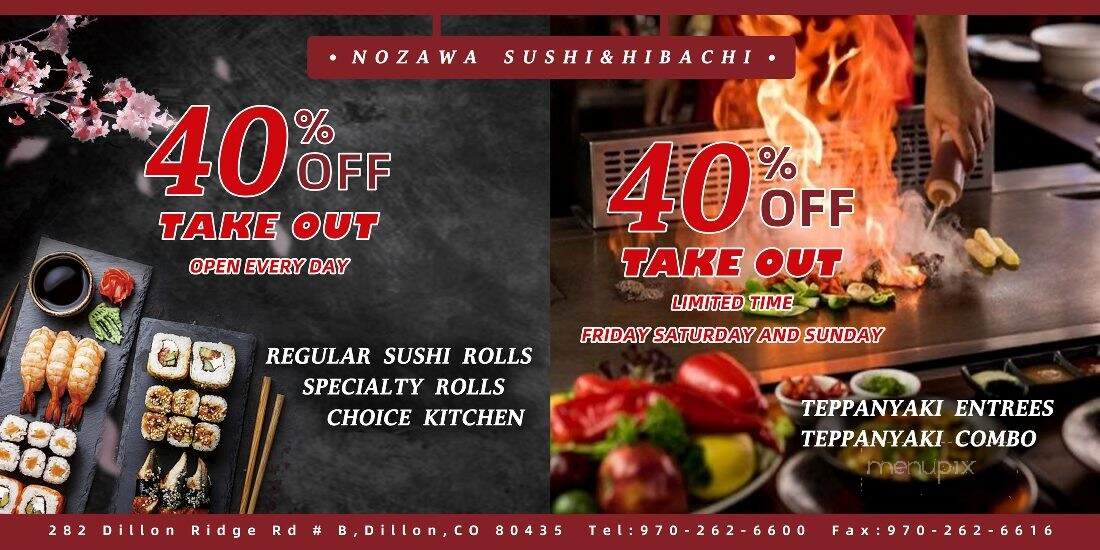 Nozawa Sushi & Kitchen - Dillon, CO