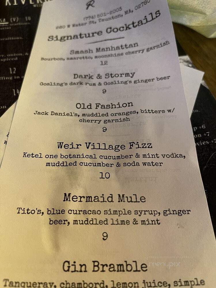 Riverhouse - Taunton, MA menu_pic