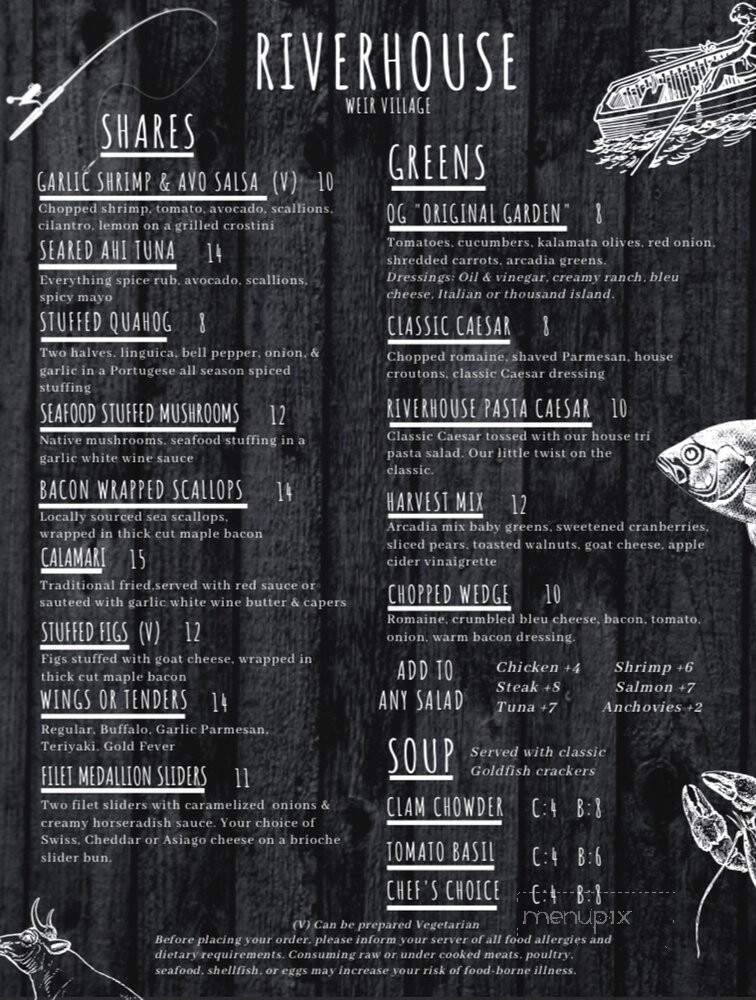 Riverhouse - Taunton, MA menu_pic