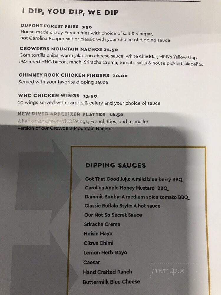 Mills River Brewery - Arden, NC menu_pic