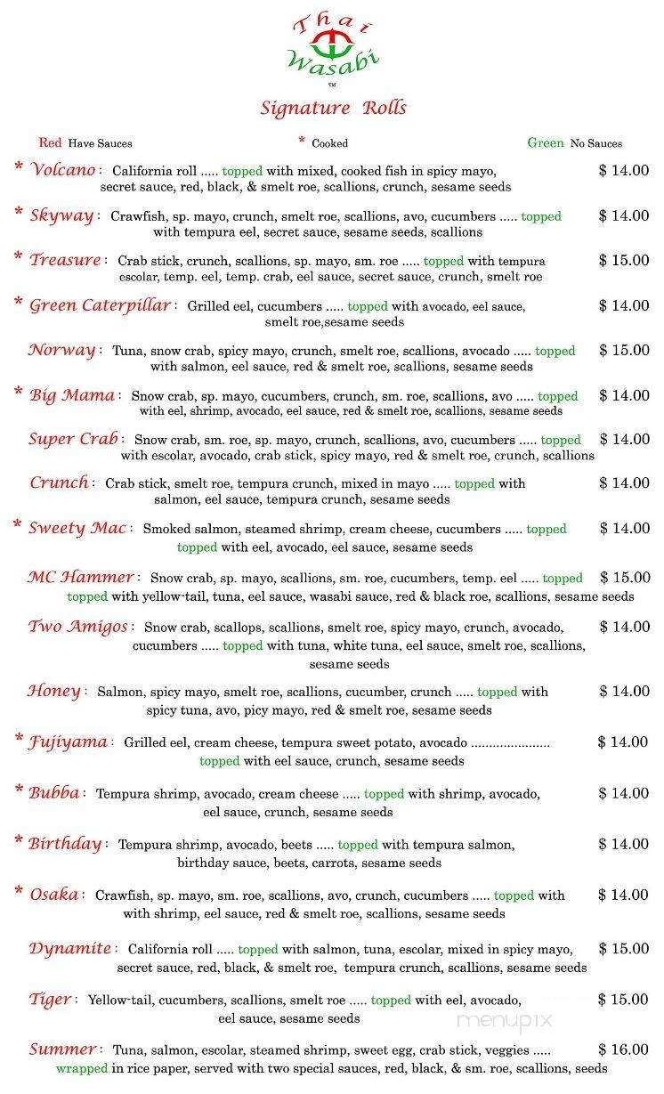 Thai Wasabi - Bradenton, FL menu_pic