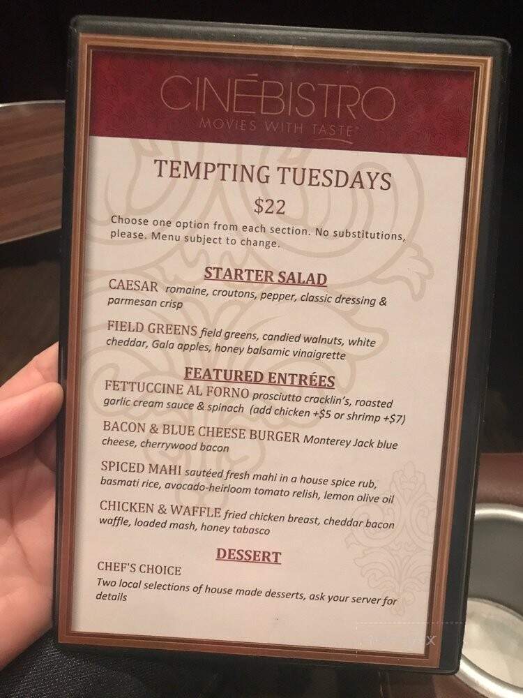 Cinebistro at Waverly Place - Cary, NC