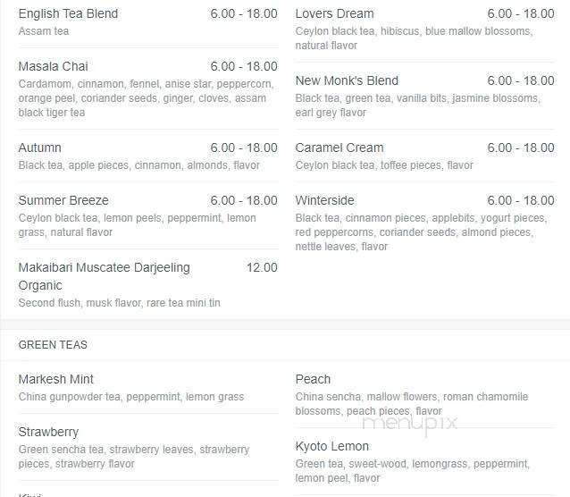 Bean Brokers Cappuccino Bar - Olds, AB menu_pic