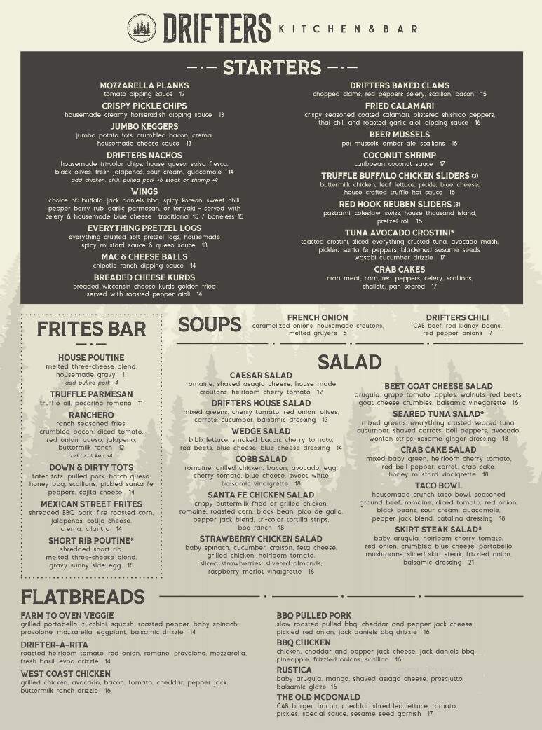 Drifters Kitchen & Bar - Ridge, NY menu_pic