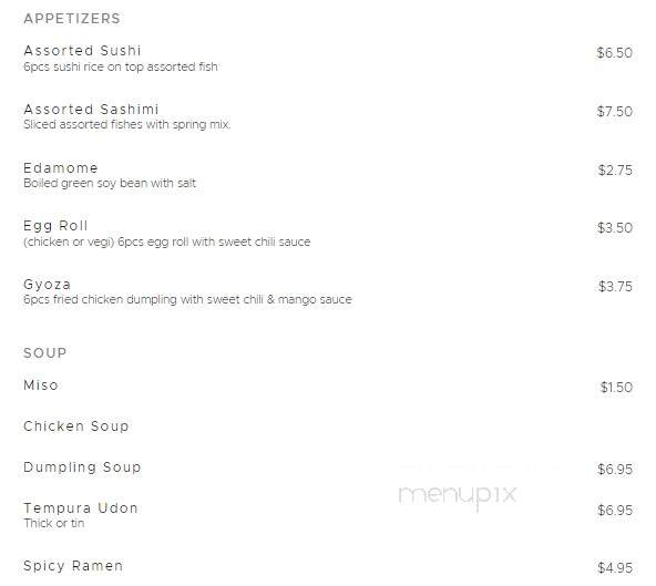 Sushi Time - Plaistow, NH menu_pic