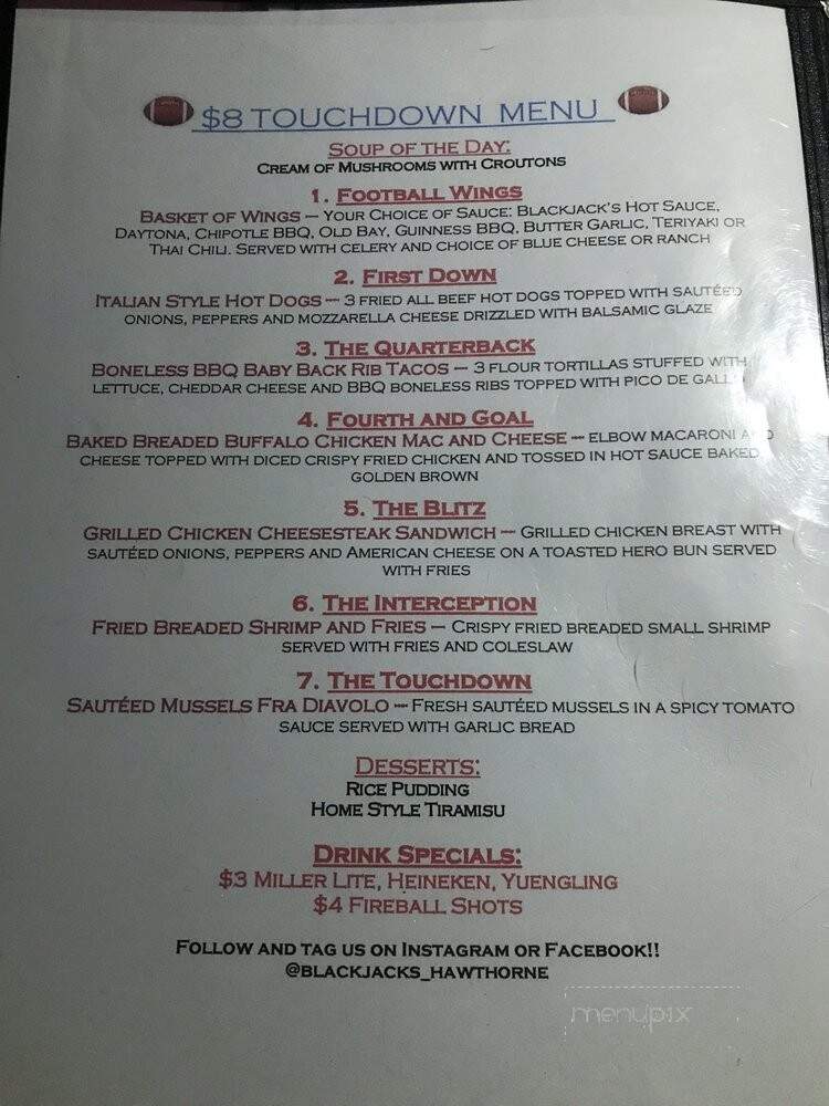 Blackjack Mulligans Hawthorne - Hawthorne, NJ menu_pic