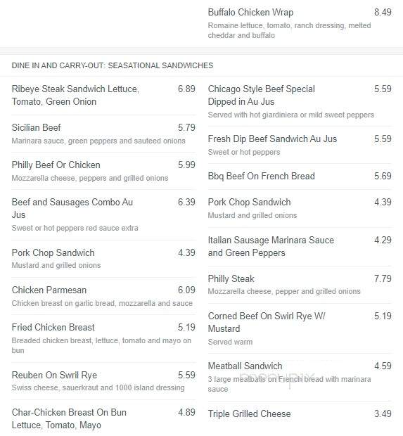 Johnny K's Patios Gyros Carry - Lansing, IL menu_pic