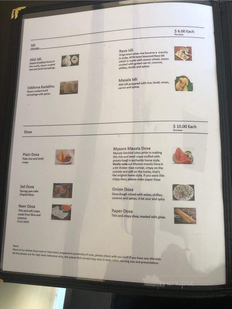 Mysore Darshini - Mississauga, ON menu_pic