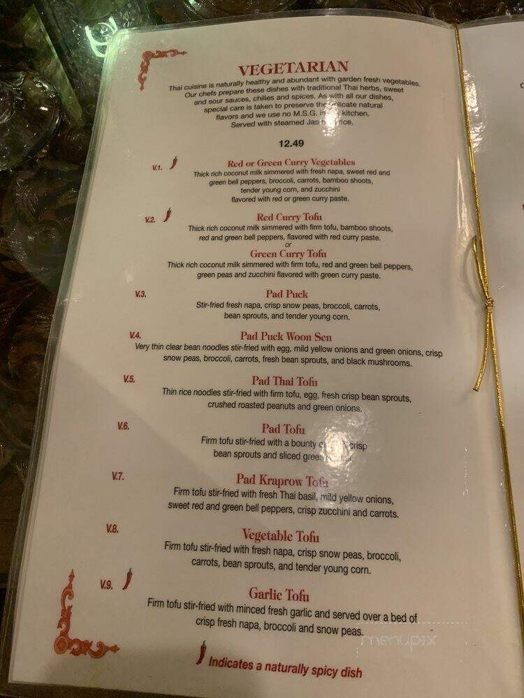 Bangkok Restaurant - Sarasota, FL menu_pic