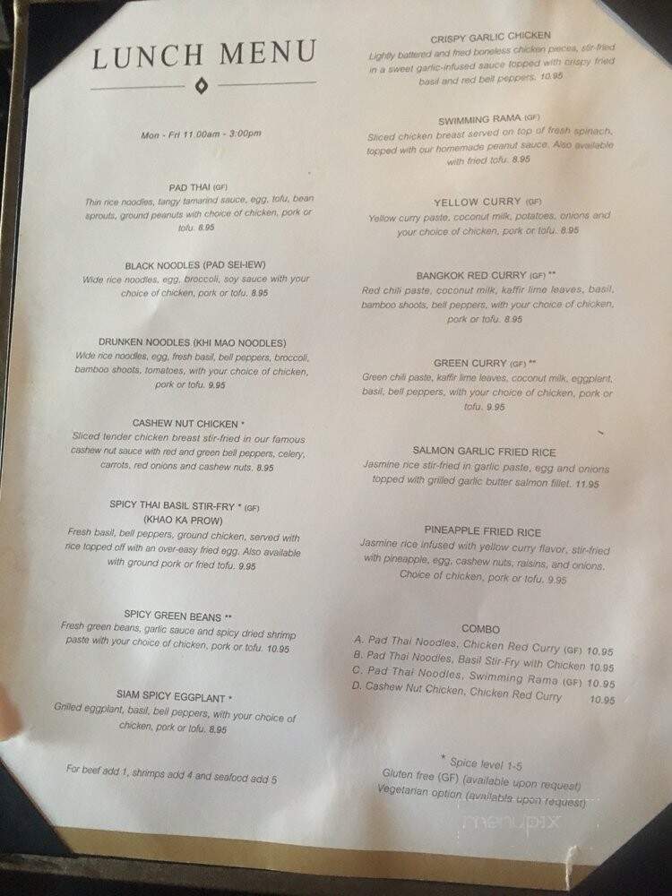 Noi Thai Cuisine - Bend, OR menu_pic