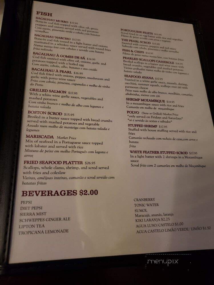 The Pearl - Taunton, MA menu_pic