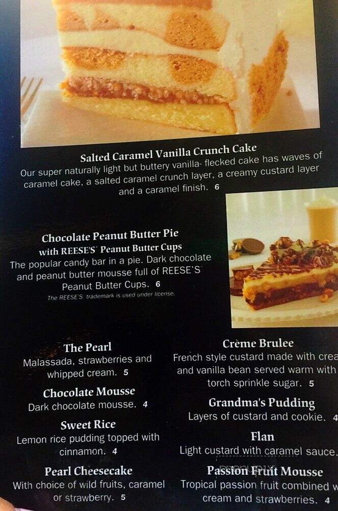 The Pearl - Taunton, MA menu_pic