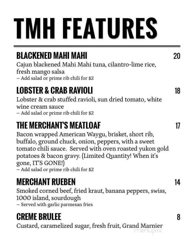 The Merchant House - Greenville, OH menu_pic