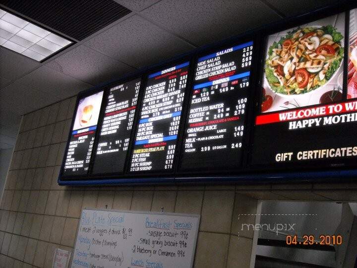 Whiteford's Drive-In - Clinton, SC menu_pic