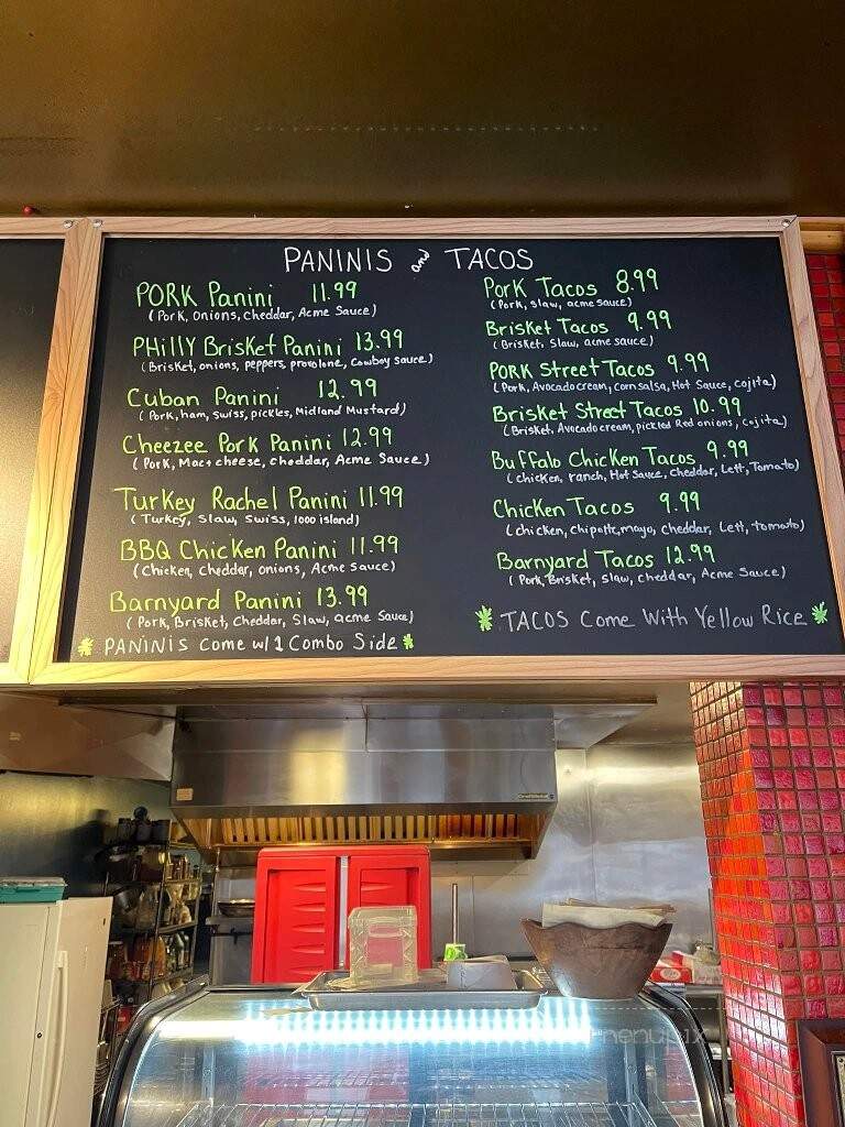 Acme Barbecue & Catering Co. - Williamsport, PA menu_pic