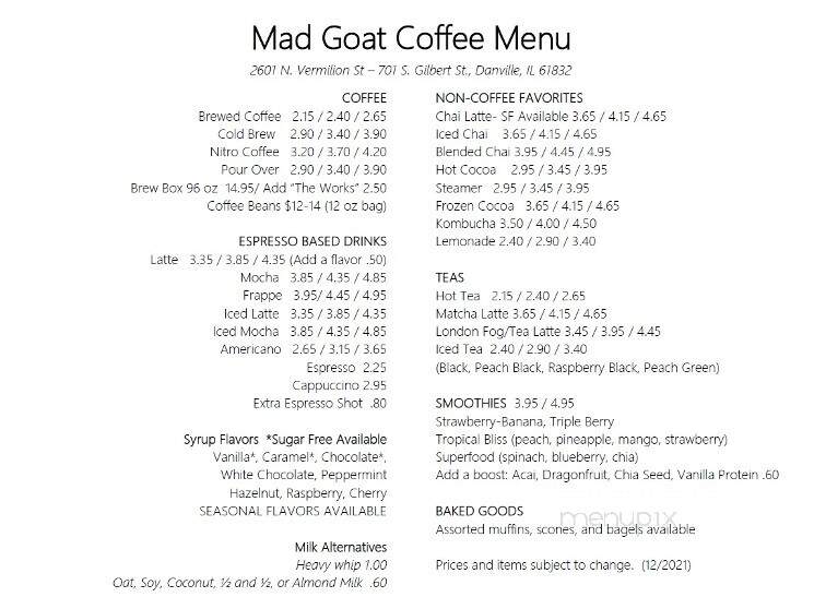 Mad Goat Coffee - Danville, IL