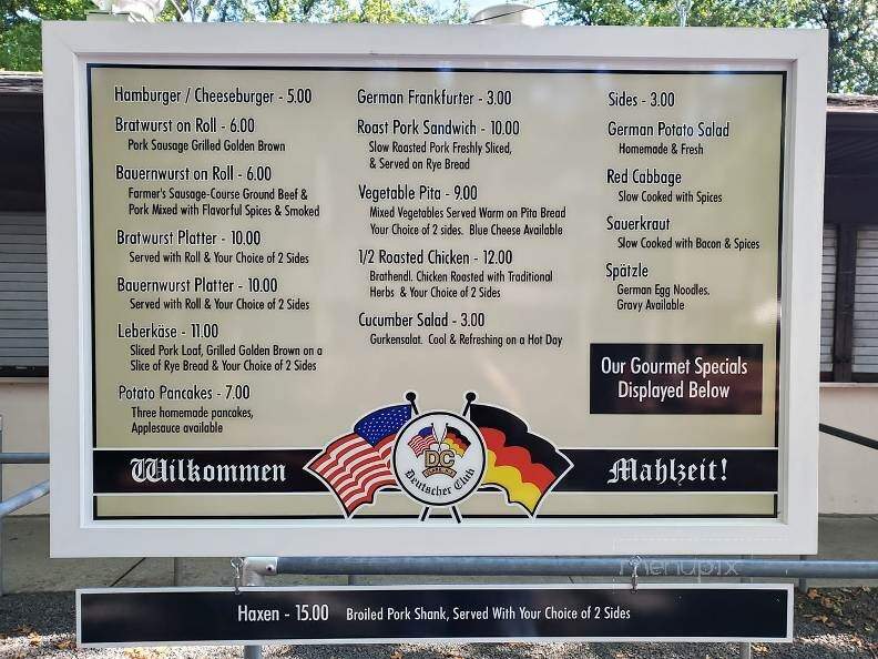 Deutscher Club of Clark - Clark, NJ menu_pic