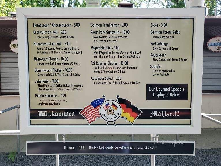 Deutscher Club of Clark - Clark, NJ menu_pic