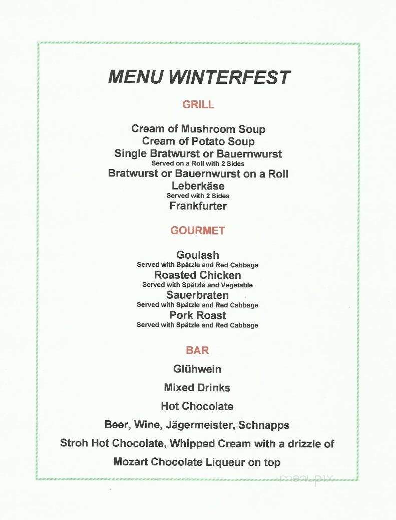 Deutscher Club of Clark - Clark, NJ menu_pic