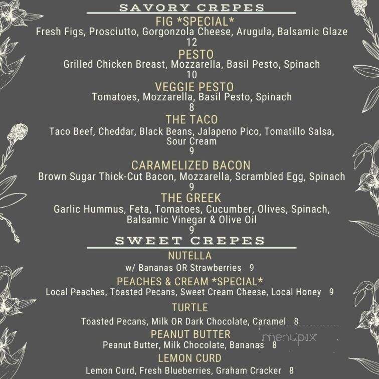 Crepe Coop Food Truck - Little Rock, AR menu_pic