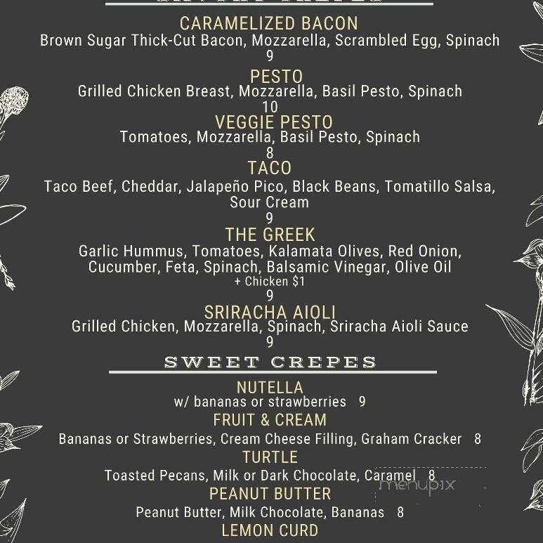 Crepe Coop Food Truck - Little Rock, AR menu_pic