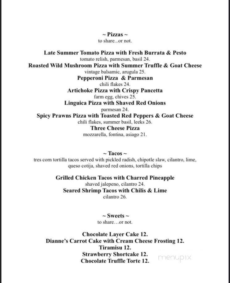 Atria - Edgartown, MA menu_pic