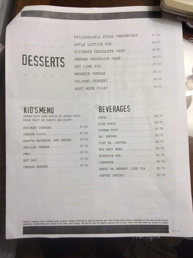 Powhatan Grille - Williamsburg, VA menu_pic