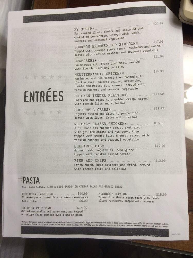 Powhatan Grille - Williamsburg, VA menu_pic