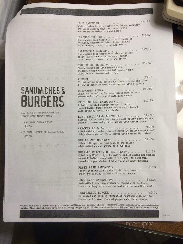 Powhatan Grille - Williamsburg, VA menu_pic