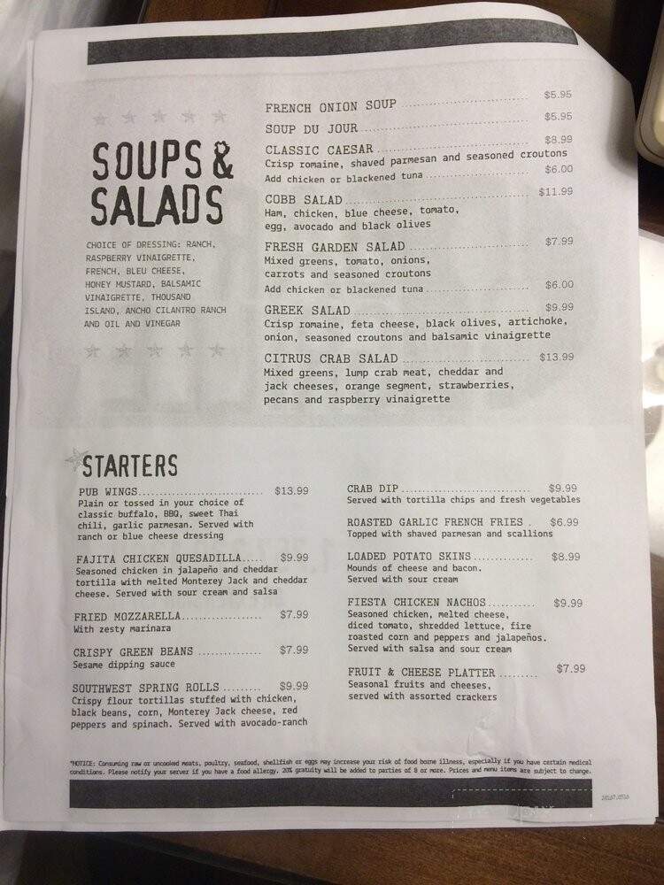 Powhatan Grille - Williamsburg, VA menu_pic