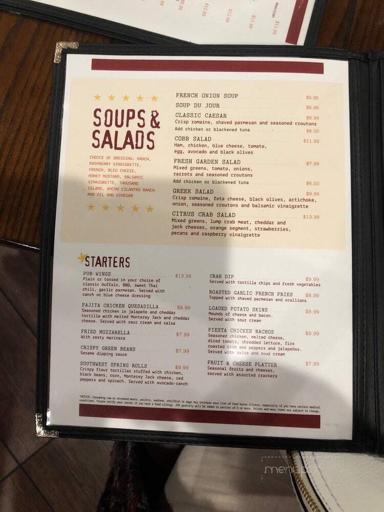 Powhatan Grille - Williamsburg, VA menu_pic