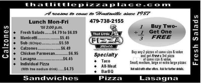 That Little Pizza Place - Huntsville, AR
