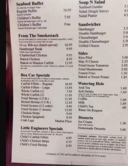 Seafood Junction - Pontotoc, MS menu_pic