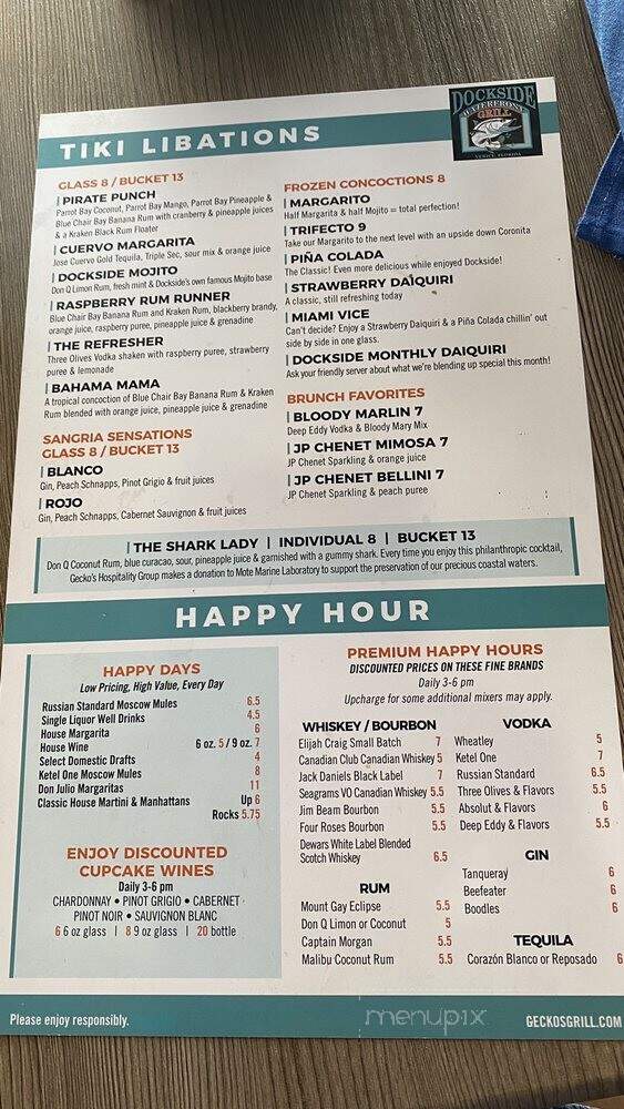 Dockside Waterfront Grill - Venice, FL menu_pic