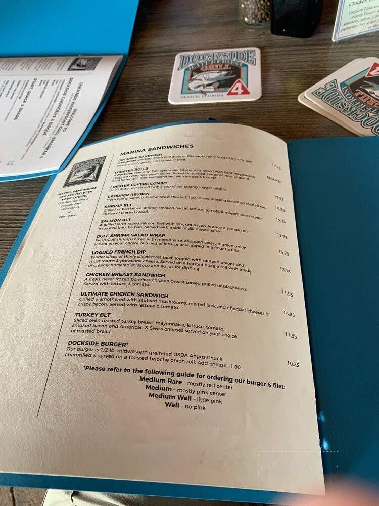 Dockside Waterfront Grill - Venice, FL menu_pic